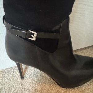 Michael Kors Tall Suede and Leather Heeled Boots